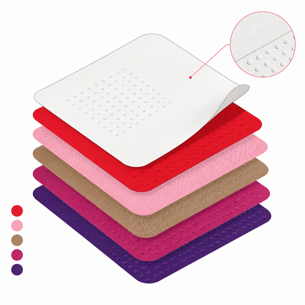 Strati di materiali con texture tattili